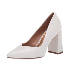 Circus by Sam Edelman White Pointed-Toe Block Heels Marlee Shoes